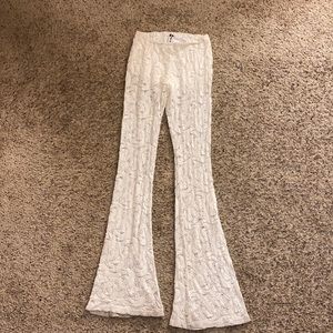 Lace white pants